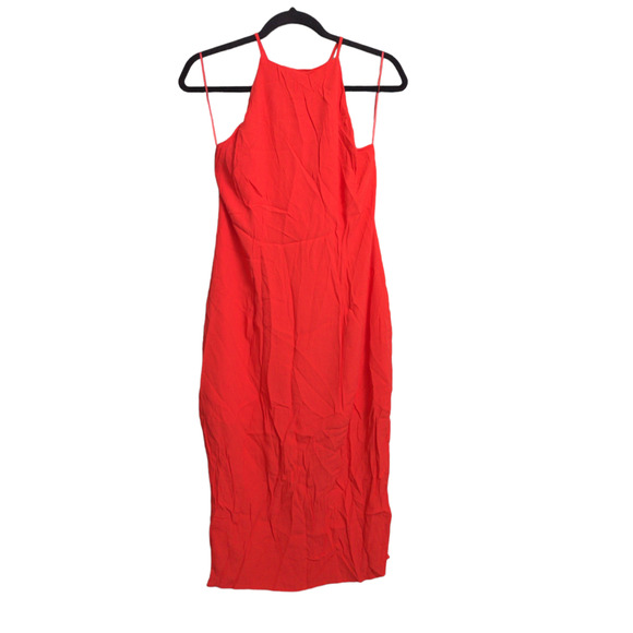 Yumi Kim Afternoon Tea Dress Gramercy Project Red Slit Adjustable Cross L New - Picture 2 of 14
